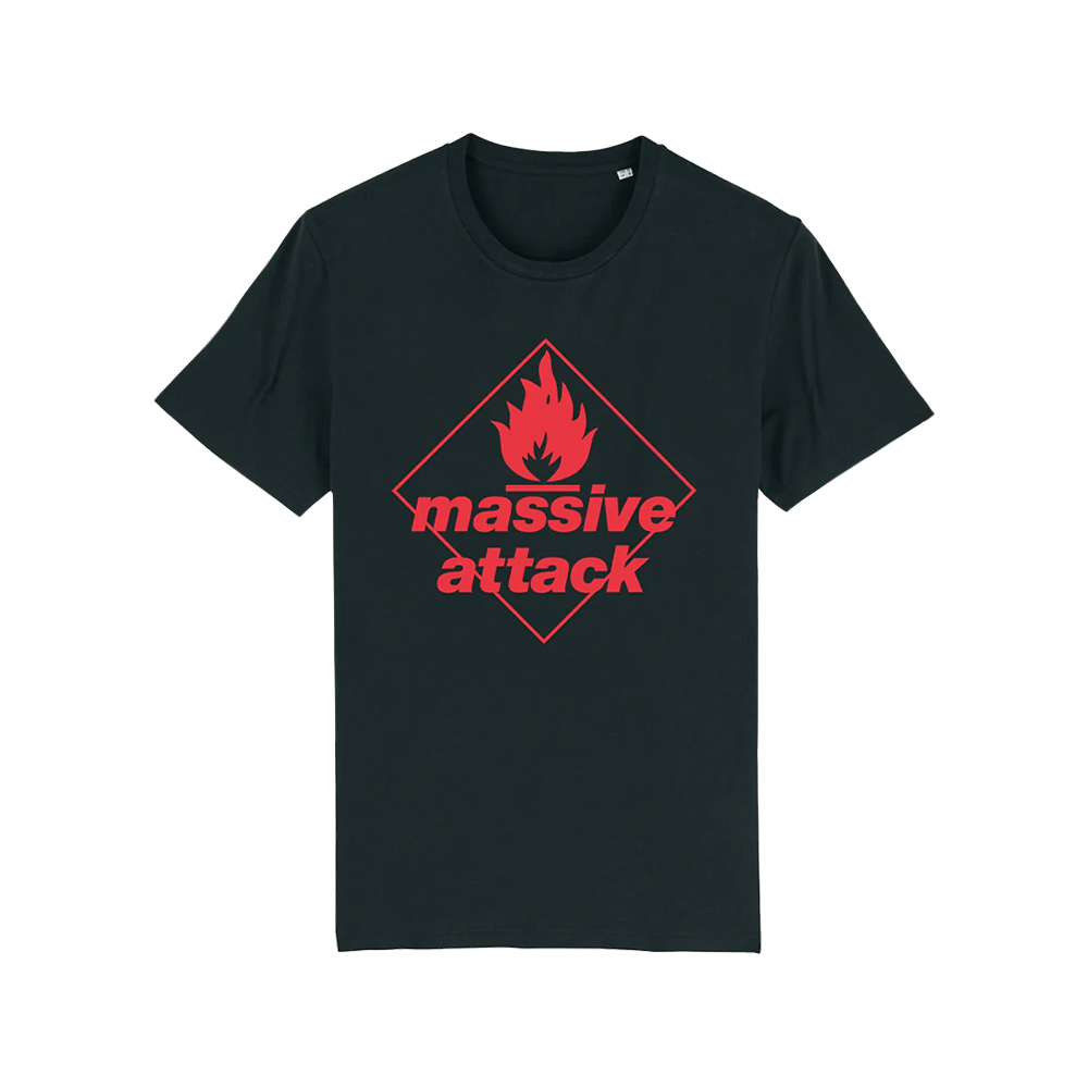 BLUE LINES - レッドロゴブラックTシャツ | Massive Attack